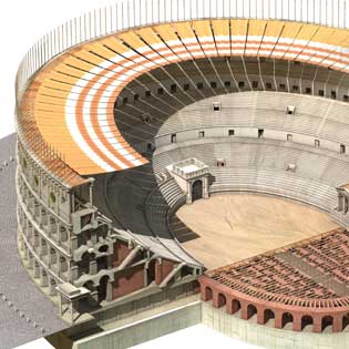 Colosseum sectioned view 