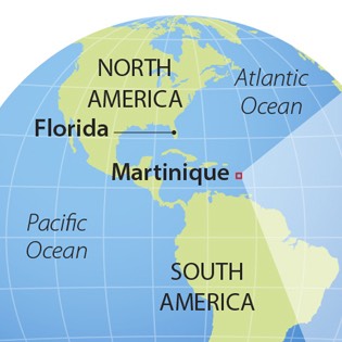 Martinique locator map 