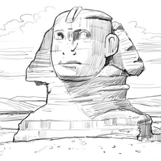 Egypt pencil sketches 